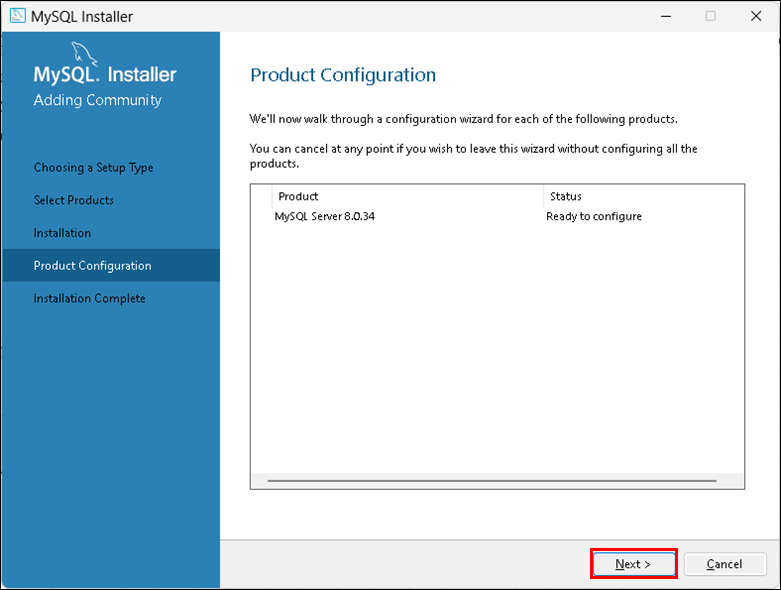 【MySQLをダウンロードしてテーブルを作成する方法】ダウンロード構成