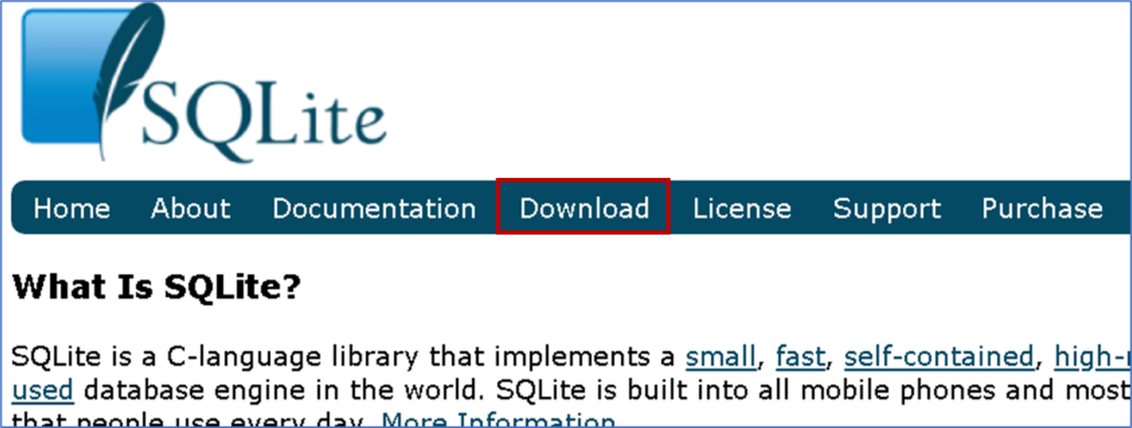 【SQLite導入】SQLite3ホームページ